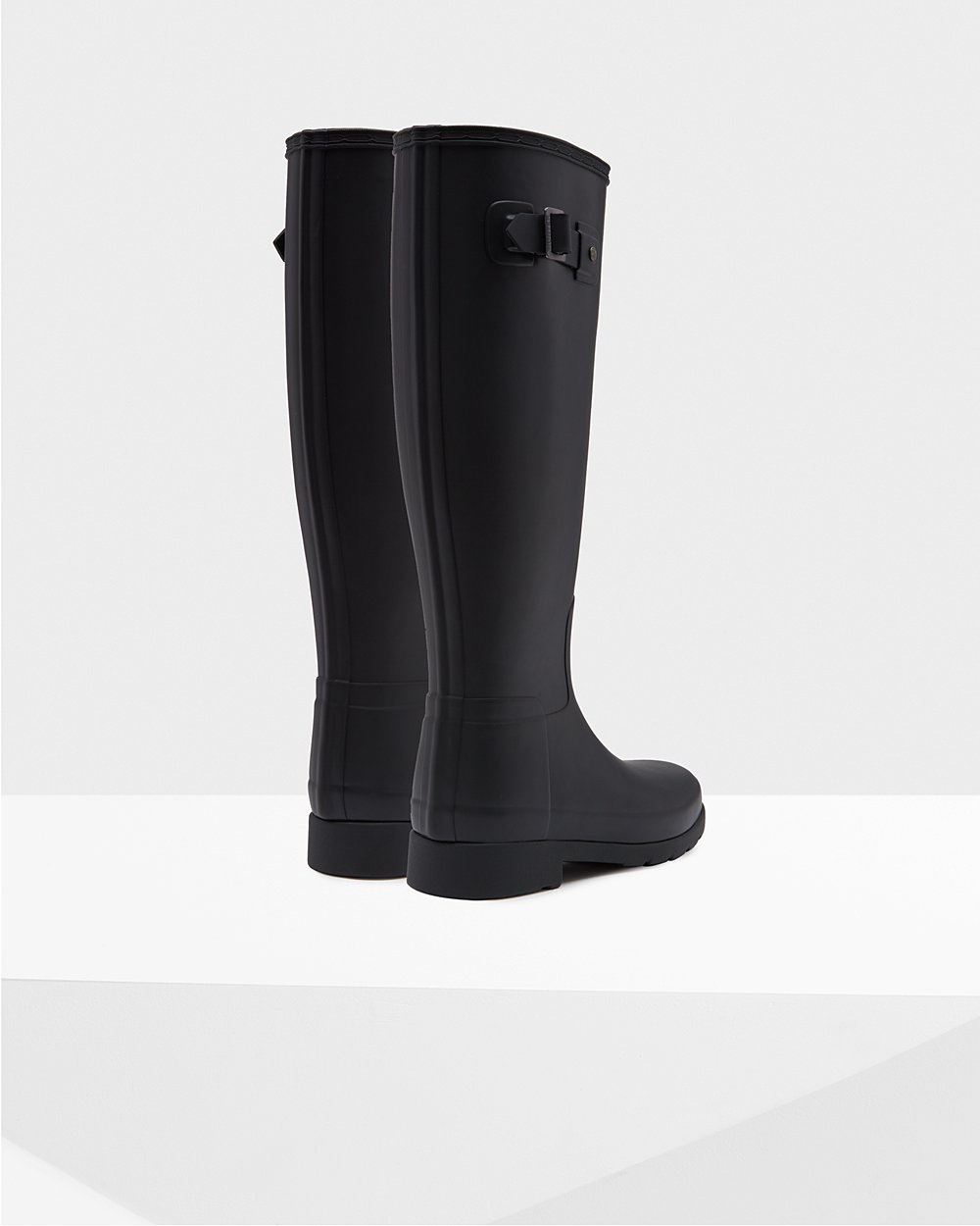 Womens Tall Rain Boots - Hunter Original Refined (39EPBXDCN) - Black